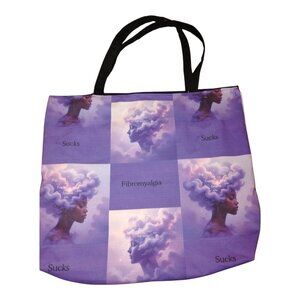 Fibromyalgia Awareness Heavy Duty Handmade Tote bag